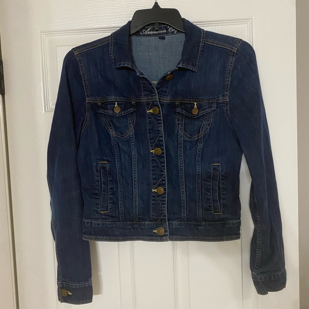 American Eagle Outfitters Dark Blue Jean Jacket